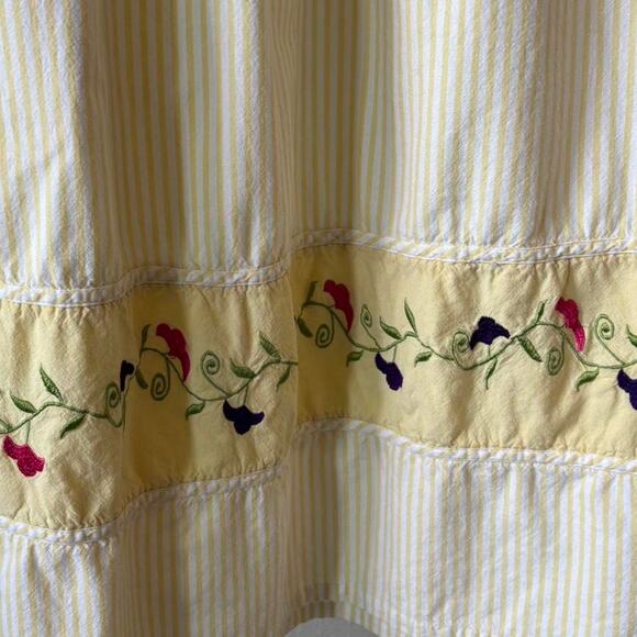 Vintage Embroidered Cotton Peasant Dress – Size M - Picture 5 of 6